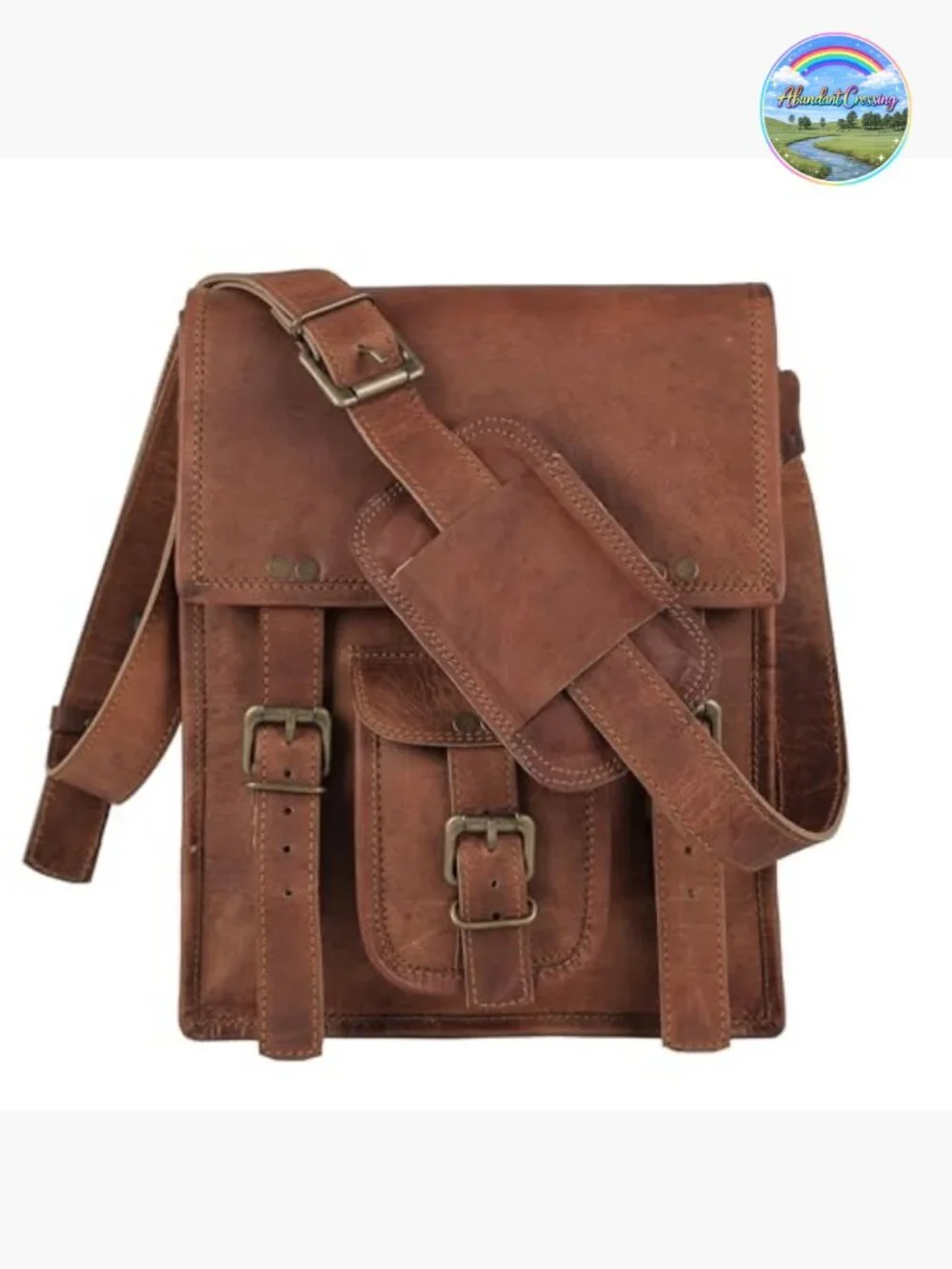 Full Grain Leather Messenger Satchel Bag 11